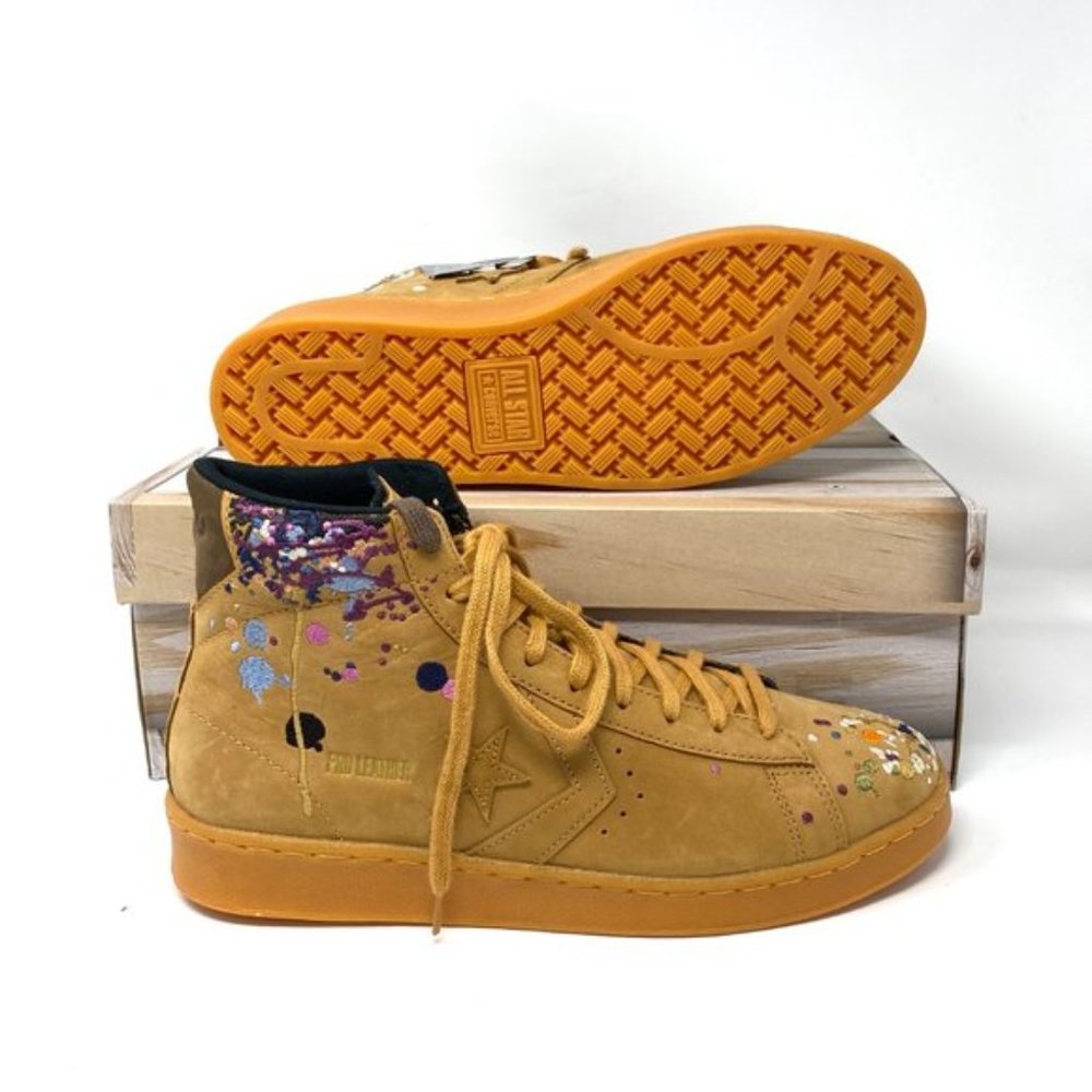 💖MEGA SALE💖Converse X Bandulu Shoes Men's Pro Leather Mid Honey Suede 169908C - Picture 6 of 9